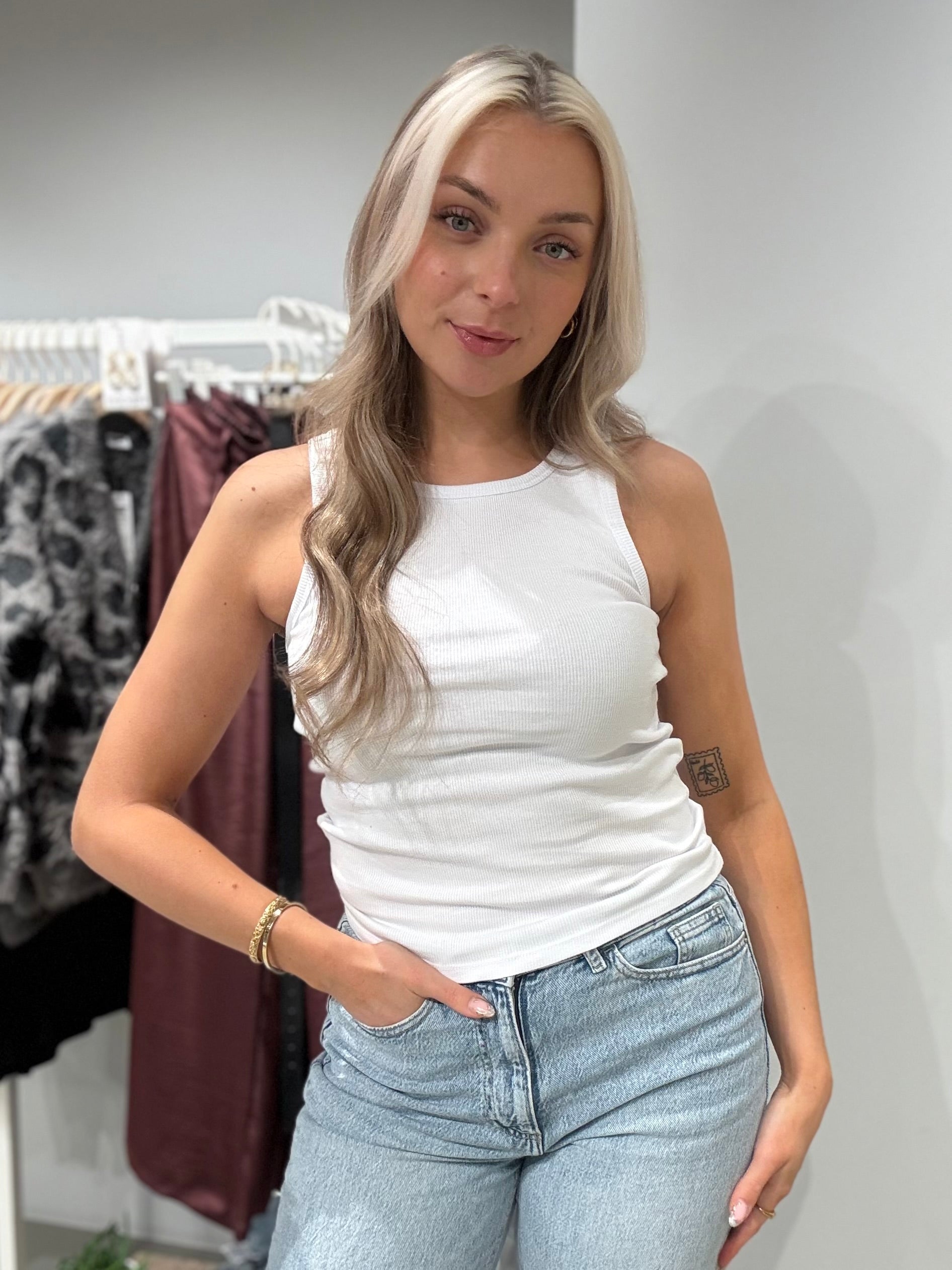 NMMAYA Tank-Top - Bright White